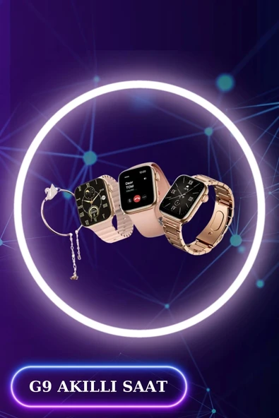 3 Kordonlu Dokunmatik Ekran Akıllı Saat ve 2.Nesil Kablosuz Bluetooth Kulaklık ANC/ENC - 4