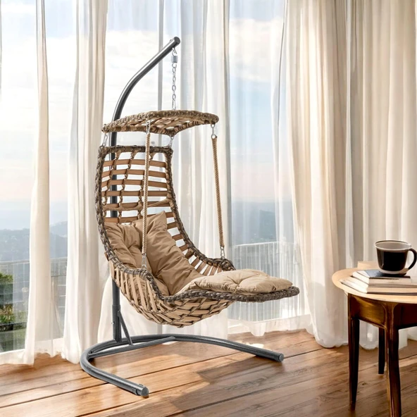 Capri Swing Alaçatı Plus Tekli Bahçe Salıncağı | Bahçe Salıncağı - 4