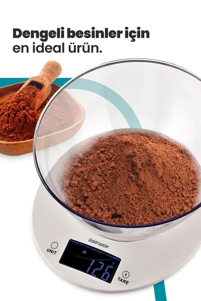 Goldmaster Menekşe Geniş Led Ekranlı Dokunmatik Dijital Hassas 1gr-5kg Mutfak Tartısı Terazisi - 3