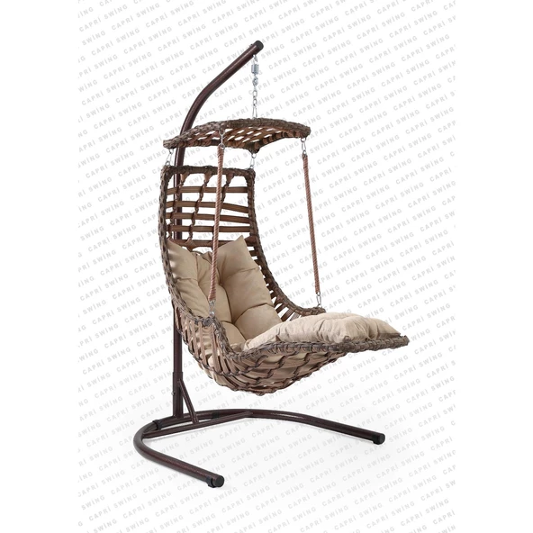 Capri Swing Alaçatı Plus Tekli Bahçe Salıncağı | Bahçe Salıncağı - 5