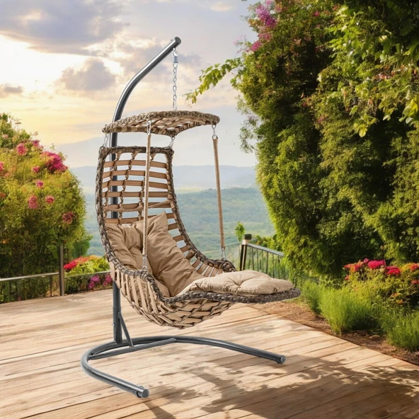 Capri Swing Alaçatı Plus Tekli Bahçe Salıncağı | Bahçe Salıncağı - 3