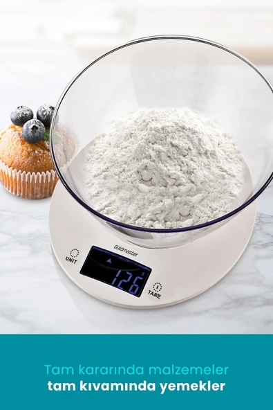 Goldmaster Menekşe Geniş Led Ekranlı Dokunmatik Dijital Hassas 1gr-5kg Mutfak Tartısı Terazisi - 5