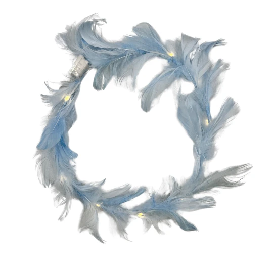 Mavi Tüylü Çember Işıklı Taç ürün görseli 1