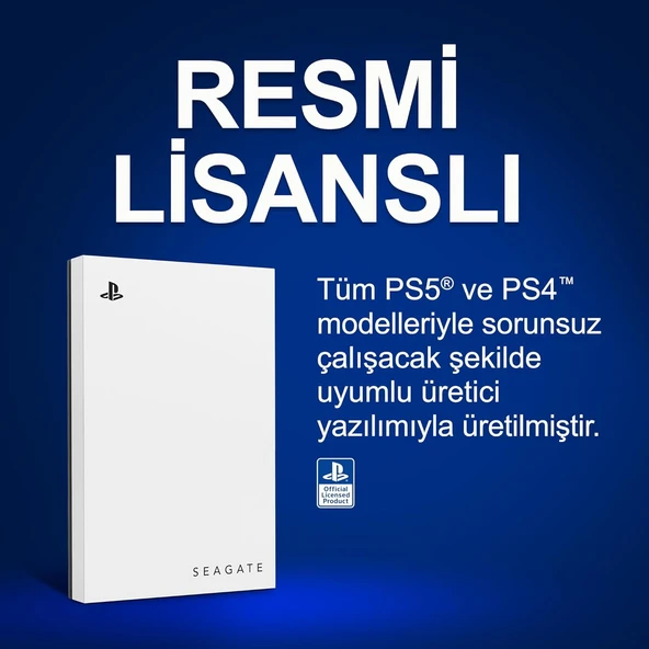 Seagate Game Drive PS4/PS5, 2 TB, Harici SSD - USB 3.0, Resmi Lisanslı, Mavi LED STLV2000201 - 2