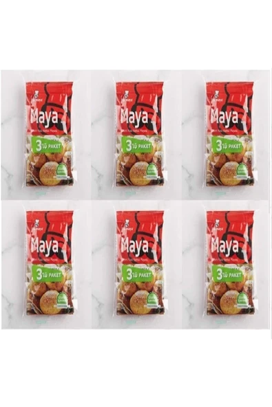 Glutensiz Instant Kuru Maya 3x10 gr 6 Paket. Pakmaya