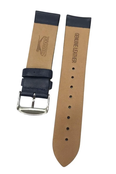 Vintage ve Klasik Saatler için Slazenger 22 mm Hakiki Deri Saat Kordonu - 4
