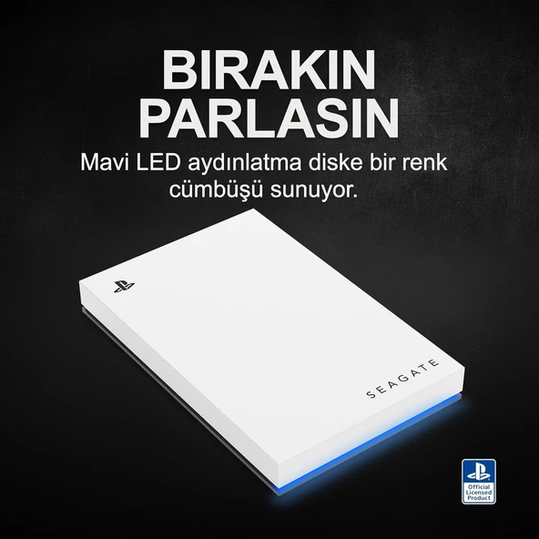 Seagate Game Drive PS4/PS5, 2 TB, Harici SSD - USB 3.0, Resmi Lisanslı, Mavi LED STLV2000201 - 4