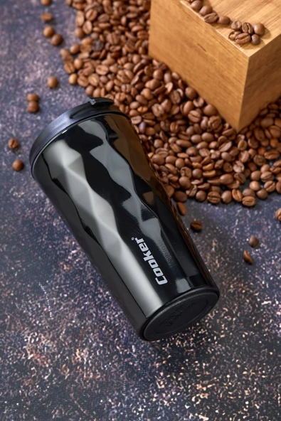 Cooker CKR-2048 Siyah Termos 350 Ml Paslanmaz Çelik