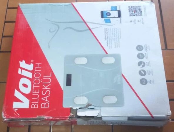 Voit Akıllı Bluetooth Dijital Baskül - Yağ Ölçer - Vücut Analizi  Pilli  Beyaz (Teşhir) - 2