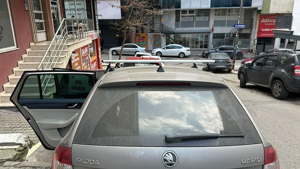 Skoda Rapid Oluksuz Tip Port Bagaj Tavan Çıtası Ara Atkı Kapıdan Sıkıştırmalı - Resim 5
