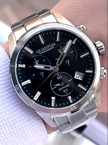 Quantum Sapphire Cam Çelik Kordon İç Kadran Fonksiyonları Aktif 10 Atm Erkek Kol Saati EPWG1159.350 ürün görseli