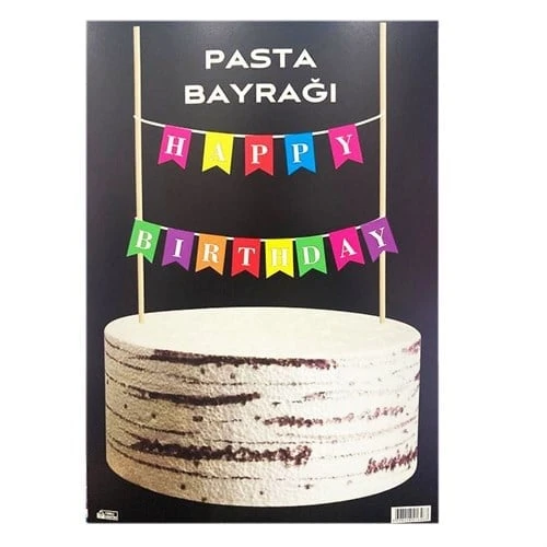 Happy Bırthday Pasta Süsü Renkli