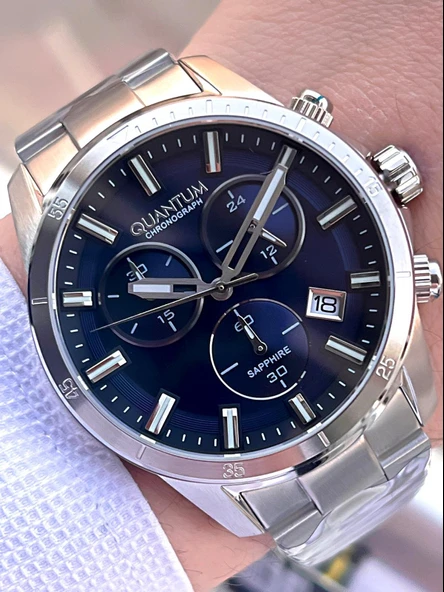 Quantum Sapphire Cam Çelik Kordon İç Kadran Fonksiyonları Aktif 10 Atm Erkek Kol Saati EPWG1159.390 ürün görseli