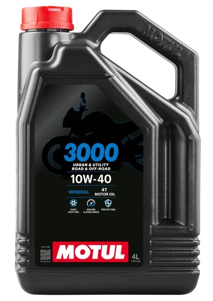 MOTUL 3000 10W-40 4T 4 LİTRE MOTOSİKLET MOTOR YAĞI