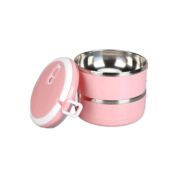 Tohana İkili Yemek Taşıma Kabı 1,5 Litre Pembe ERL001 - 2