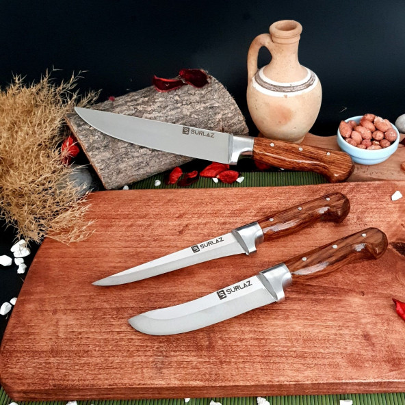 SürLaz 3 Parça Et & Mutfak Bıçağı - 4