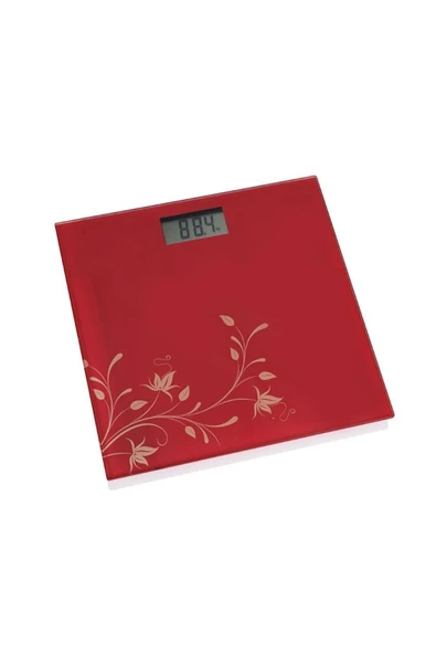 Goldmaster Slimfit Gm-7175R Kırmızı Gold Çiçekli Baskül Tartı