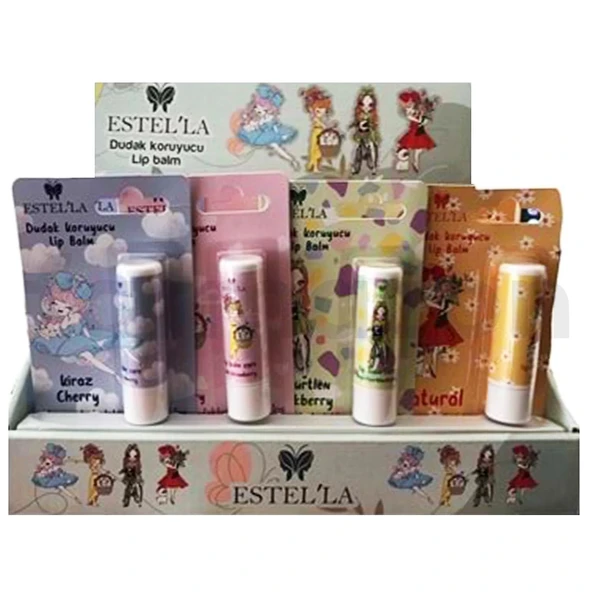 Estella Lip Balm Çocuk - Karma Stant 24'lü