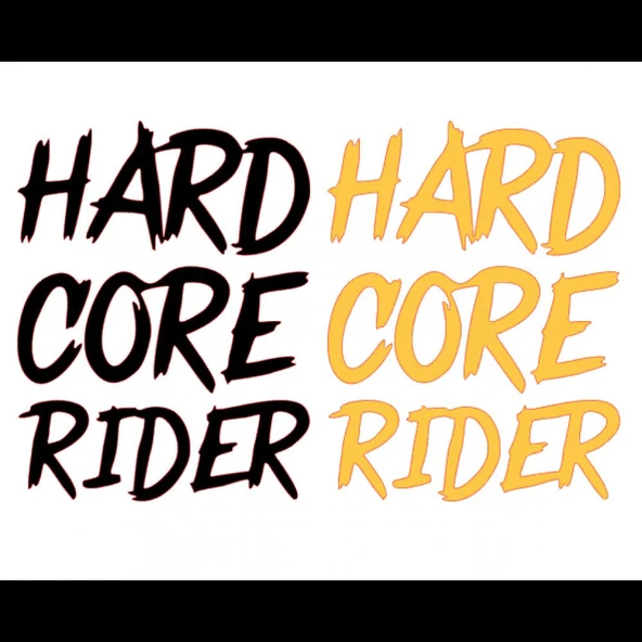 Hard Core Rider Motosiklet Sticker 17 X 13CM - 5
