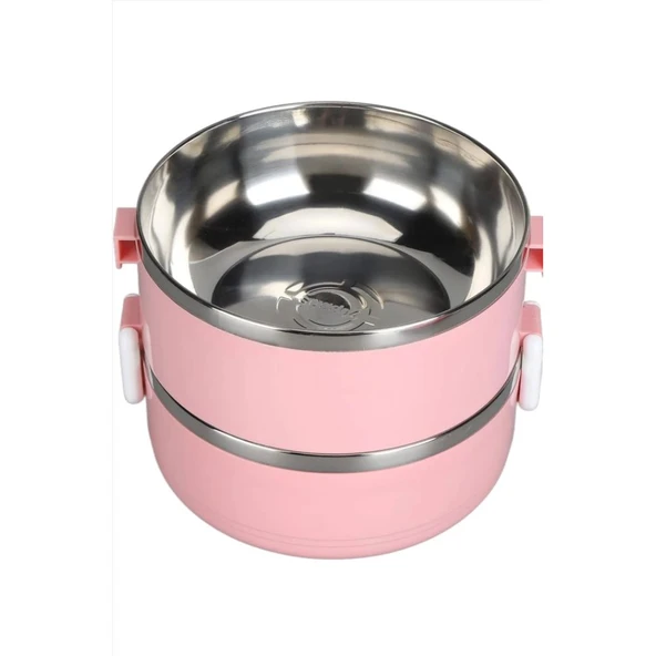Tohana İkili Yemek Taşıma Kabı 1,5 Litre Pembe ERL001 - 3