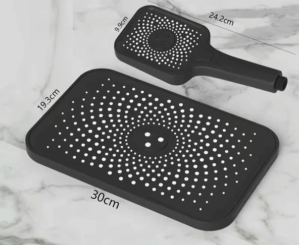 Rena Design Siyah Dijital Ekran Piyano Fonksiyonel Akıllı Duş Sistem Banyo Batarya Robot Yağmurlama Led - 7