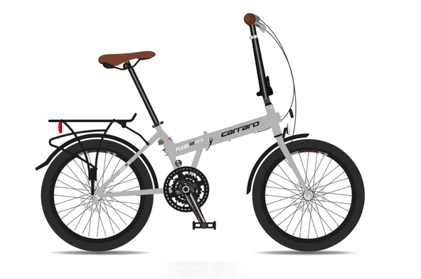 20J CARRARO FLEXİ 121 HD KATLANIR BİSİKLET - MAT GRİ SİYAH KAHVE
