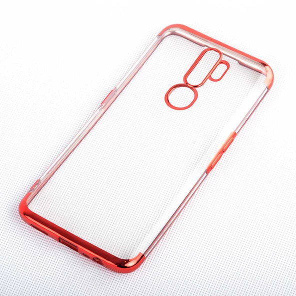 Oppo A9 2020 Kılıf Zore Dört Köşeli Lazer Silikon Kılıf - Resim 4