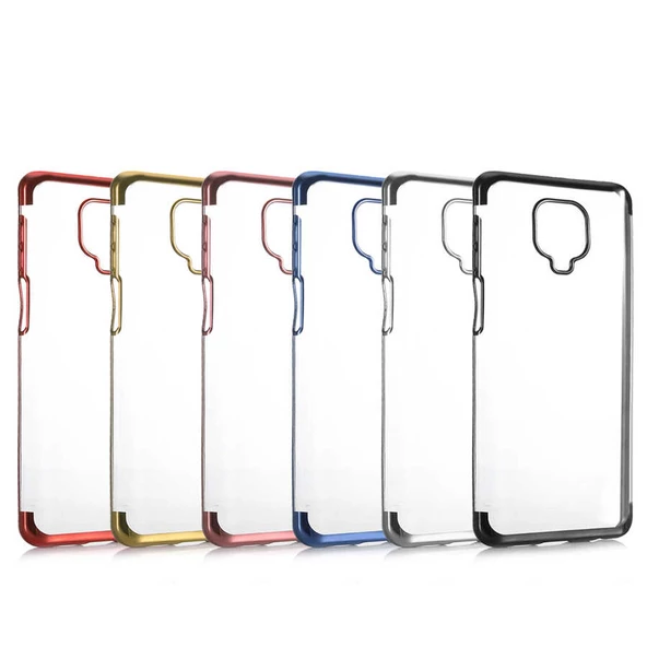 Xiaomi Redmi Note 9 Pro Kılıf Dört Köşeli Lazer Silikon Kılıf - Resim 9