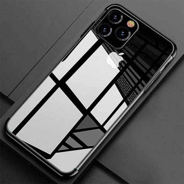 Apple iPhone 11 Pro Max Kılıf Dört Köşeli Lazer Silikon Kılıf - 2