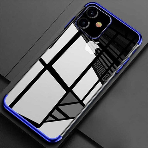 Apple iPhone 11 Kılıf Zore Dört Köşeli Lazer Silikon Kılıf - 5
