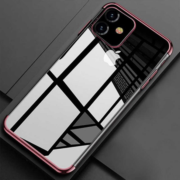 Apple iPhone 11 Kılıf Zore Dört Köşeli Lazer Silikon Kılıf - 6