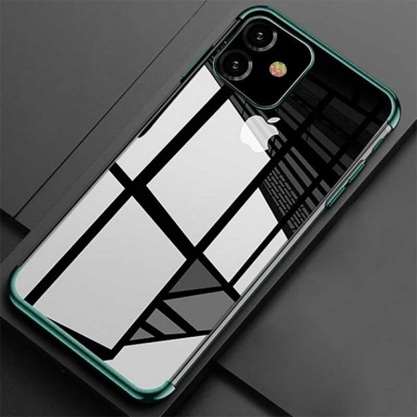 Apple iPhone 11 Kılıf Zore Dört Köşeli Lazer Silikon Kılıf - 8