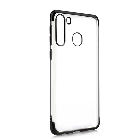 Galaxy A11 Kılıf Zore Dört Köşeli Lazer Silikon Kılıf - Resim 2