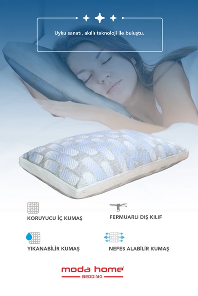 Moda Home Bedding Visco Terapi Yastık, Ortopedık yastık, Visco yastık - Resim 7