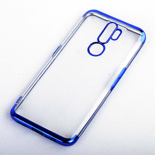 Oppo A5 2020 Kılıf Zore Dört Köşeli Lazer Silikon Kılıf - 5