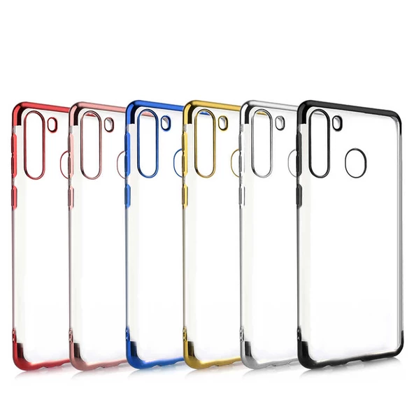 Galaxy A11 Kılıf Zore Dört Köşeli Lazer Silikon Kılıf - Resim 9