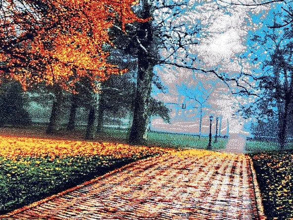 Kayıp Mevsimin Hikayesi Adlı İran Tebriz Halı Tablo 123x73cm - Duvar Halı Kilim Tablo - 3