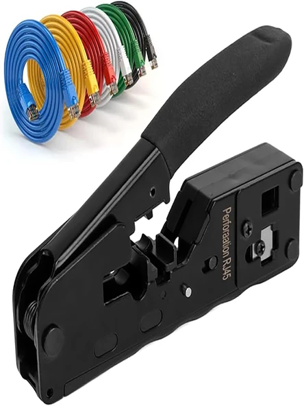RJ45 Ez Kesme Sıkma Pensesi Aleti Taşınabilir Dayanıklı ve Kullanışlı Kablo Kesici - 7