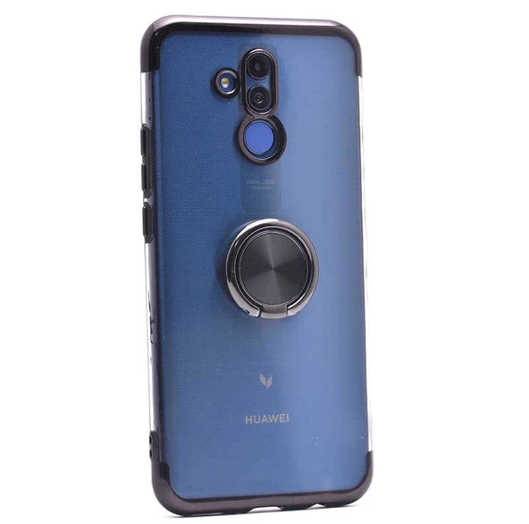 Huawei Mate 20 Lite Kılıf Gess Kenarları Renkli Yüzük Aparatlı