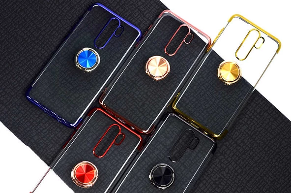 Xiaomi Redmi Note 8 Pro Kılıf Gess Kenarları Renkli Yüzük Aparat - 9