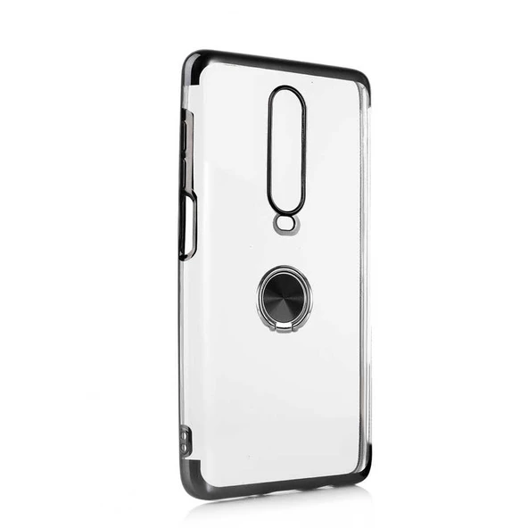 Xiaomi Redmi K30 Kılıf Zore Gess Kenarları Renkli Yüzük Aparatlı - Resim 2