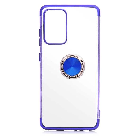 Galaxy A52 Kılıf Zore Gess Kenarları Renkli Yüzük Aparatlı Kılıf - Resim 5