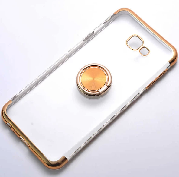 Galaxy J4 Plus Kılıf Gess Kenarları Renkli Yüzük Aparatlı Kılıf - 3