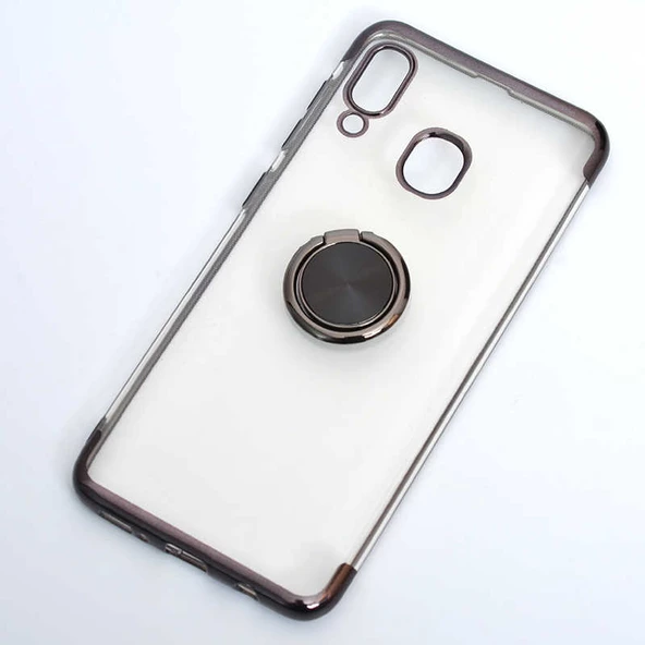 Galaxy A20 Kılıf Zore Gess Kenarları Renkli Yüzük Aparatlı Kılıf - Resim 2