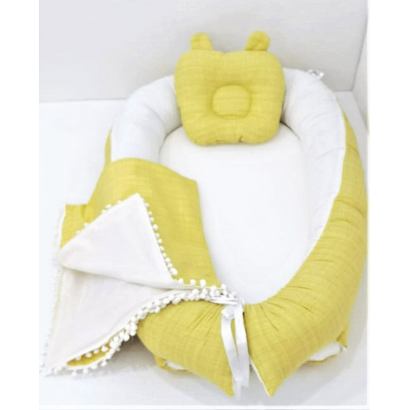 Mordesign Babynest Ortopedik Anne Yanı Bebek Yatak ve Puset Aksesuar 6'lı Set - 2