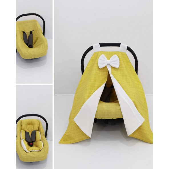 Mordesign Babynest Ortopedik Anne Yanı Bebek Yatak ve Puset Aksesuar 6'lı Set - 3