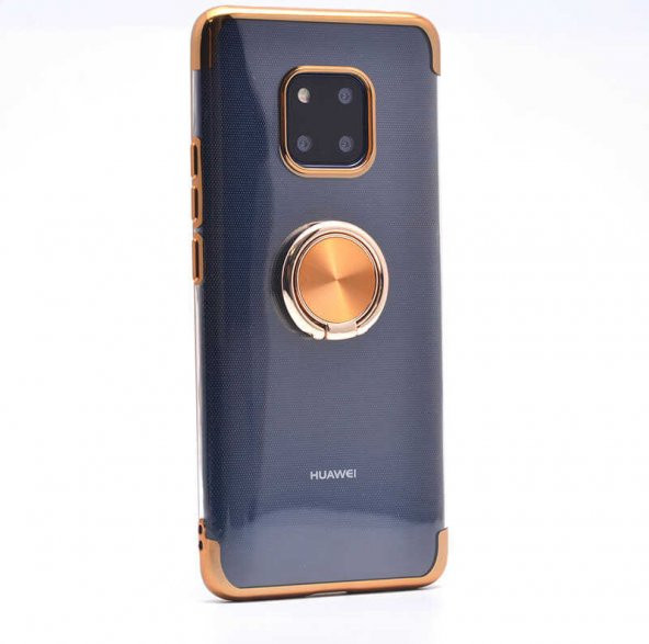 Huawei Mate 20 Pro Kılıf Gess Kenarları Renkli Yüzük Aparatlı