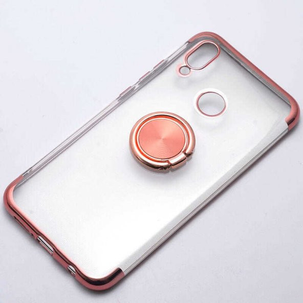 Huawei P20 Lite Kılıf Zore Gess Kenarları Renkli Yüzük Aparatlı - 5
