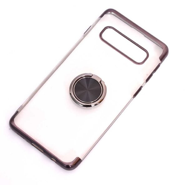 Galaxy S10E Kılıf Zore Gess Kenarları Renkli Yüzük Aparatlı Kılıf - Resim 2