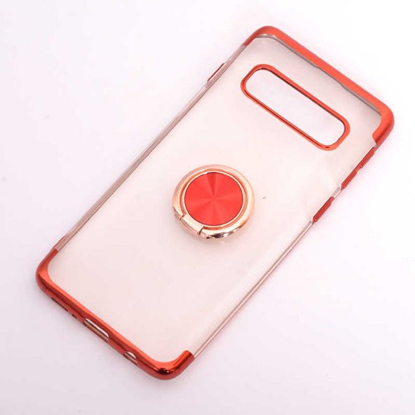 Galaxy S10E Kılıf Zore Gess Kenarları Renkli Yüzük Aparatlı Kılıf - Resim 4